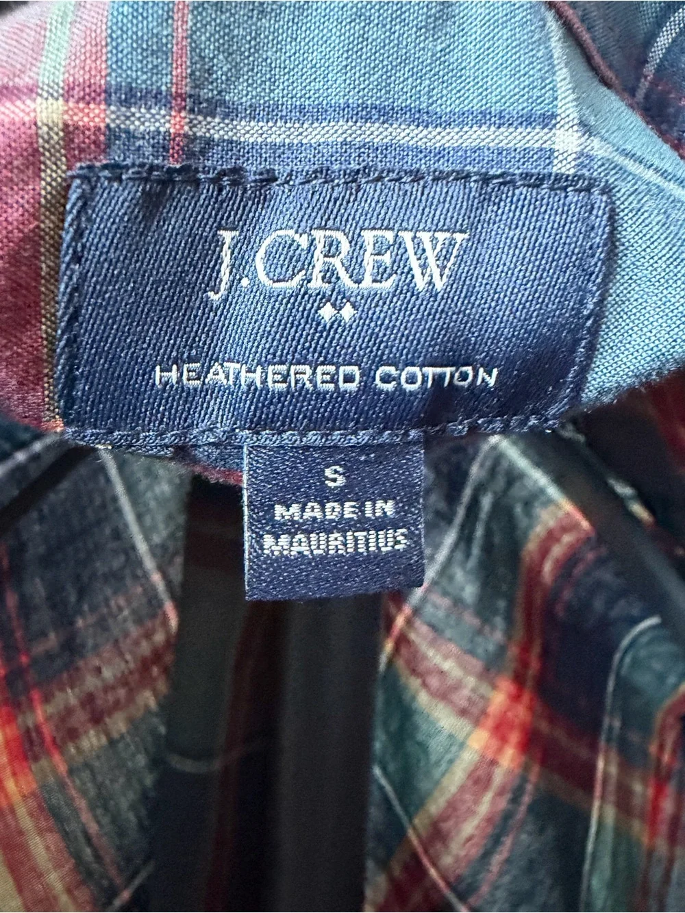 J. Crew Men's Plaid Button-Down Shirt in Navy, Red and Green